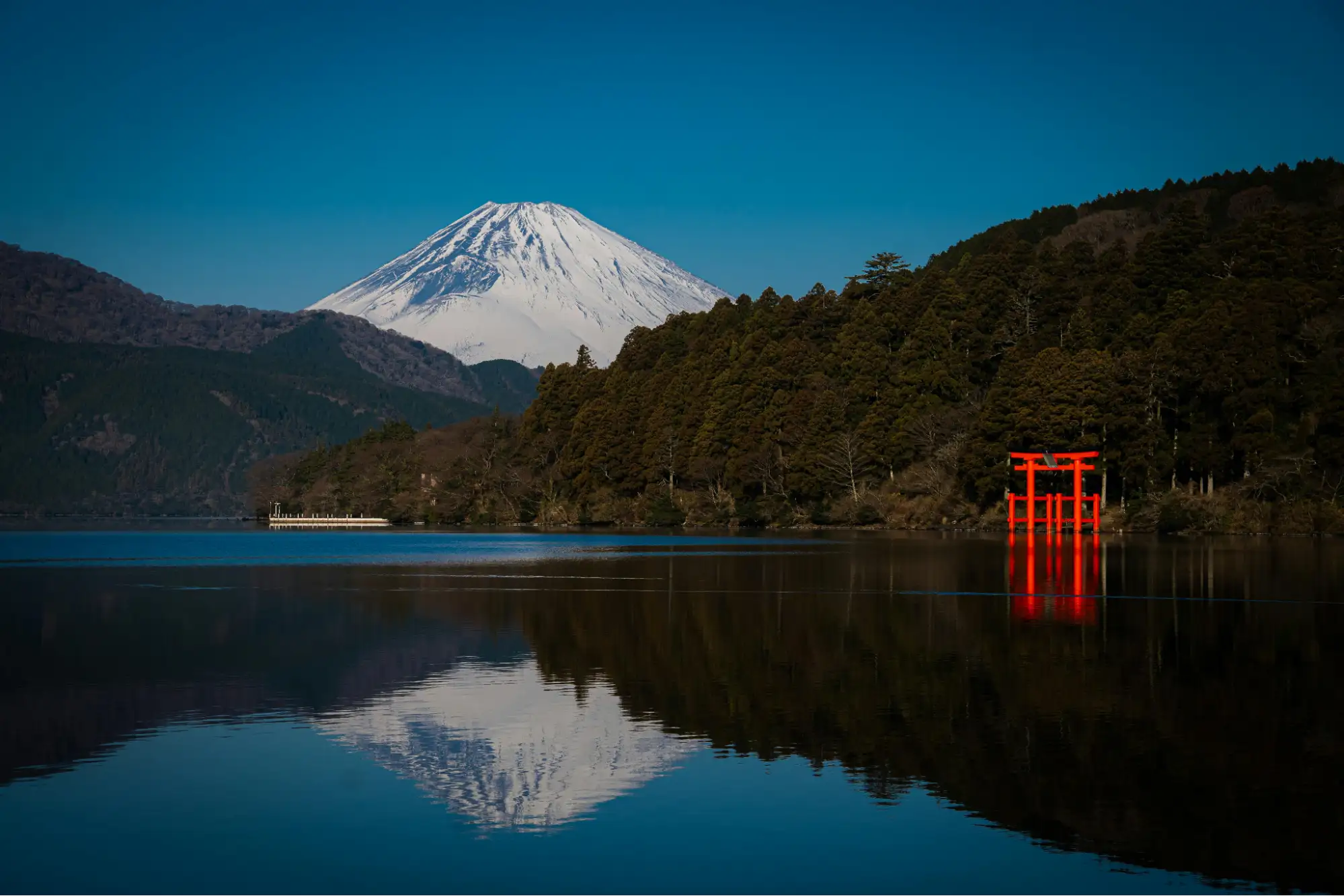 Iconic View of Mount Fuji from Hakone, Japan