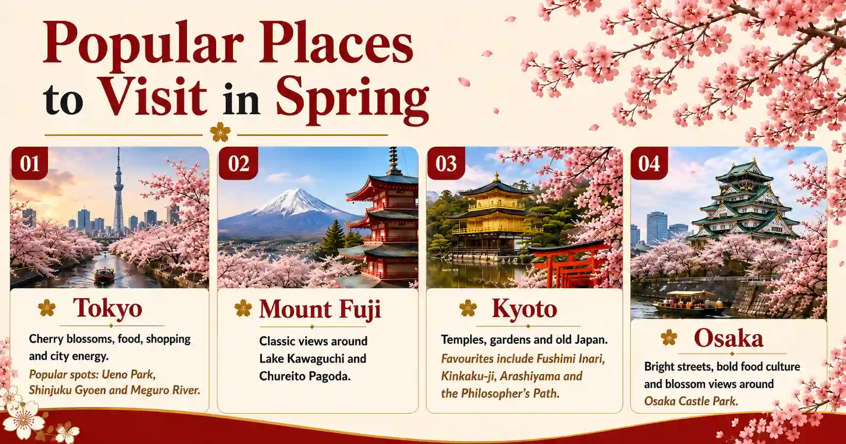 Popular Places to Visit on Japan Spring Tours