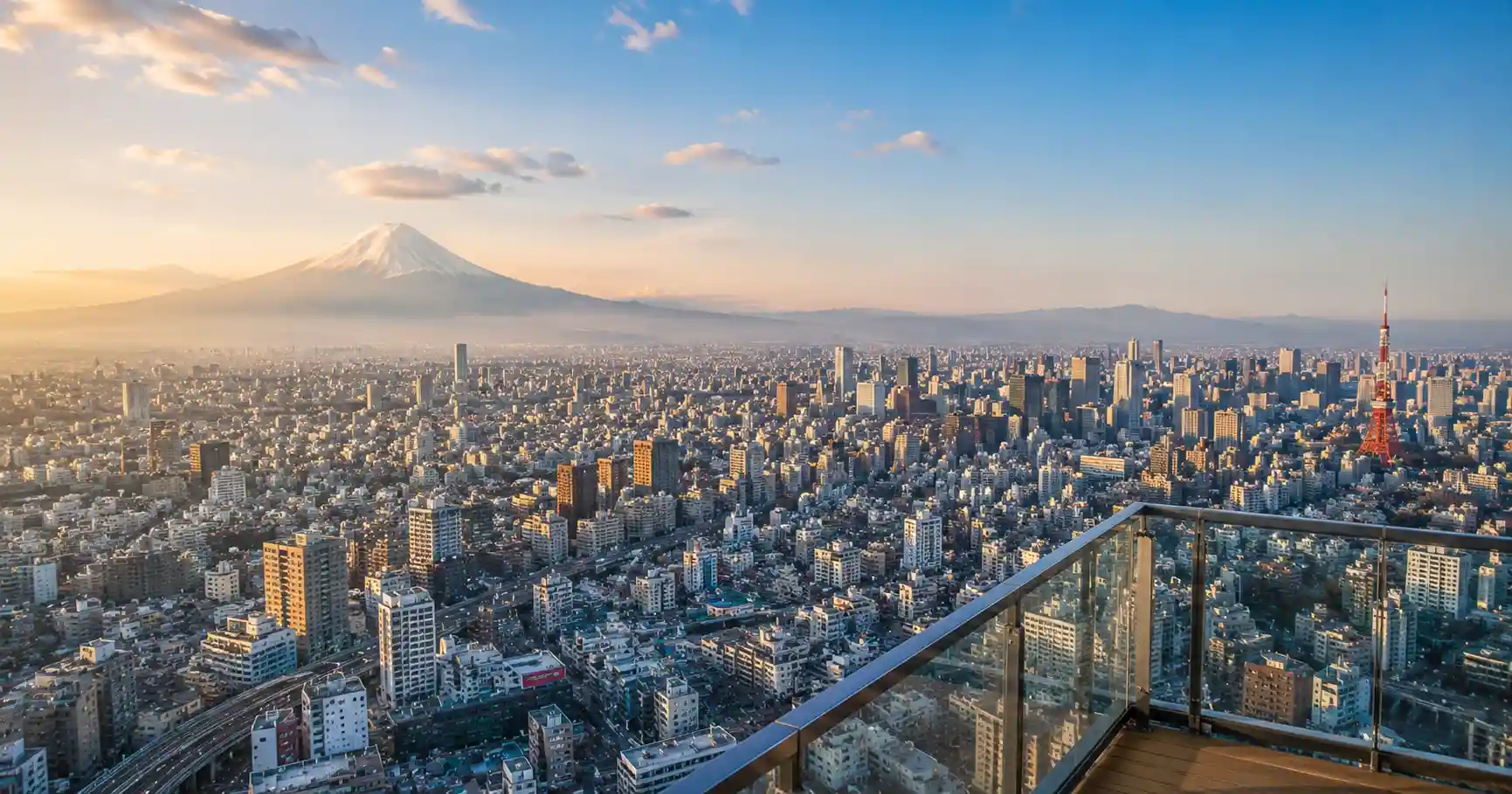 View of Tokyo and Mt. Fuji from the Tokyo Skytree observation deck